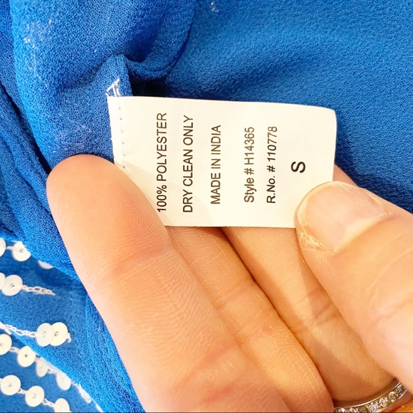 Hazel Pointed Striped Sequin Camisole Small - Picture 3 of 7